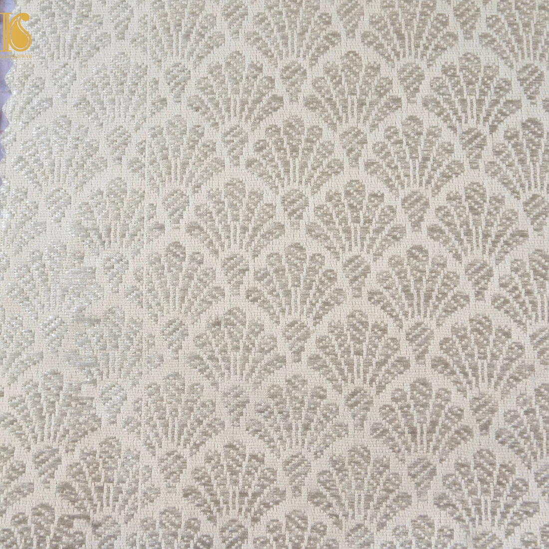 Banarasi Semi Silk Fabric Gold &amp; Silver