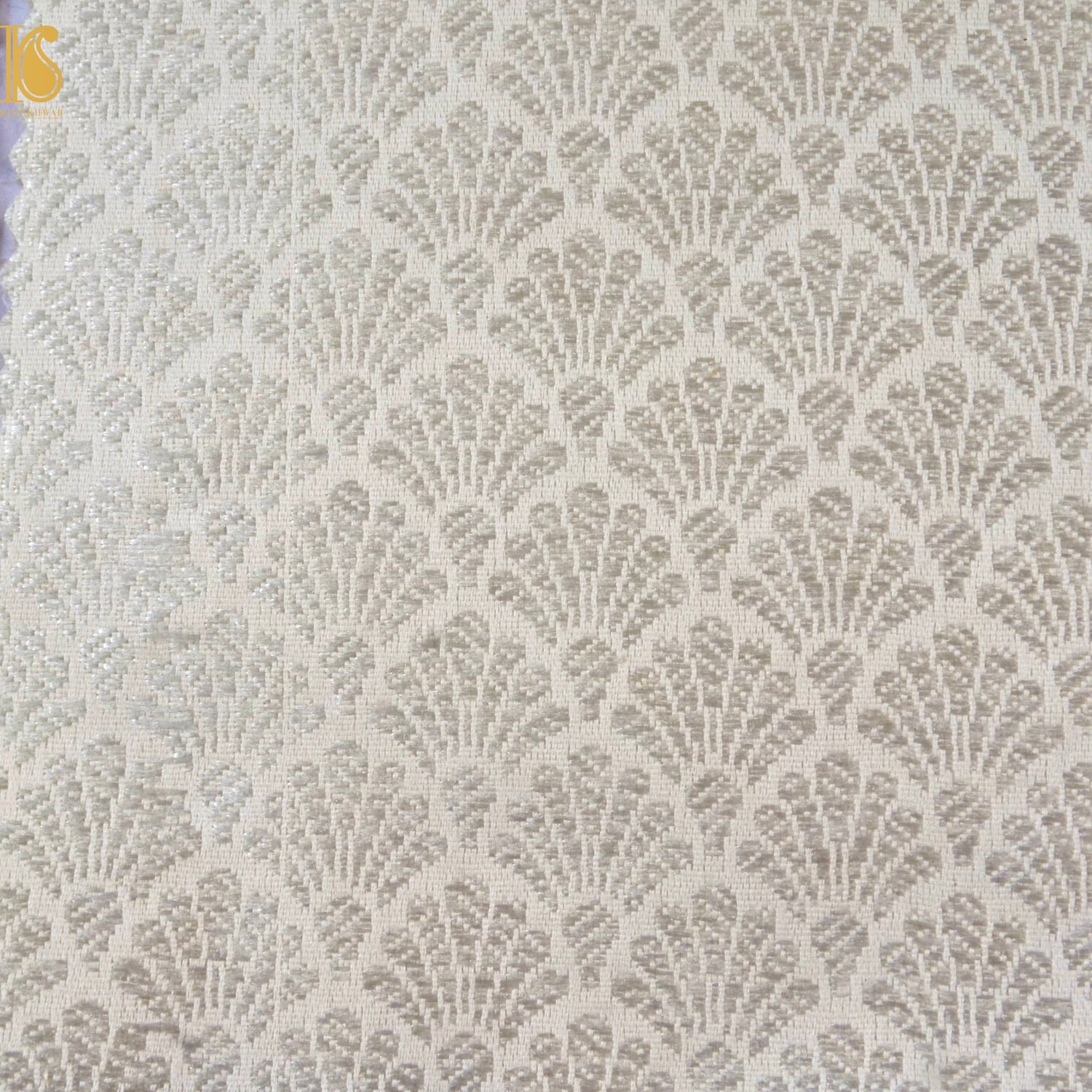 Banarasi Semi Silk Fabric Gold &amp; Silver