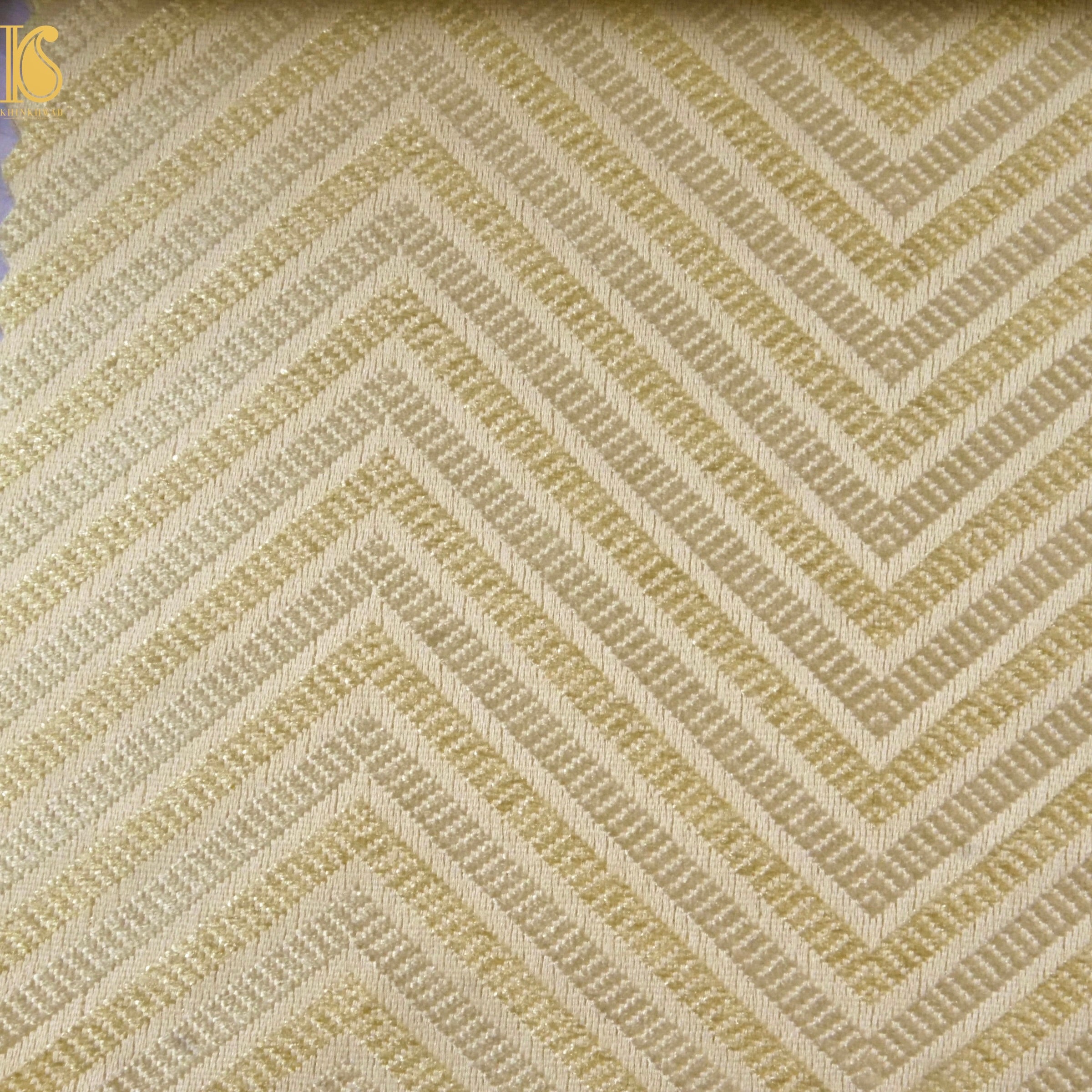 Banarasi Semi Silk Fabric Gold &amp; Silver