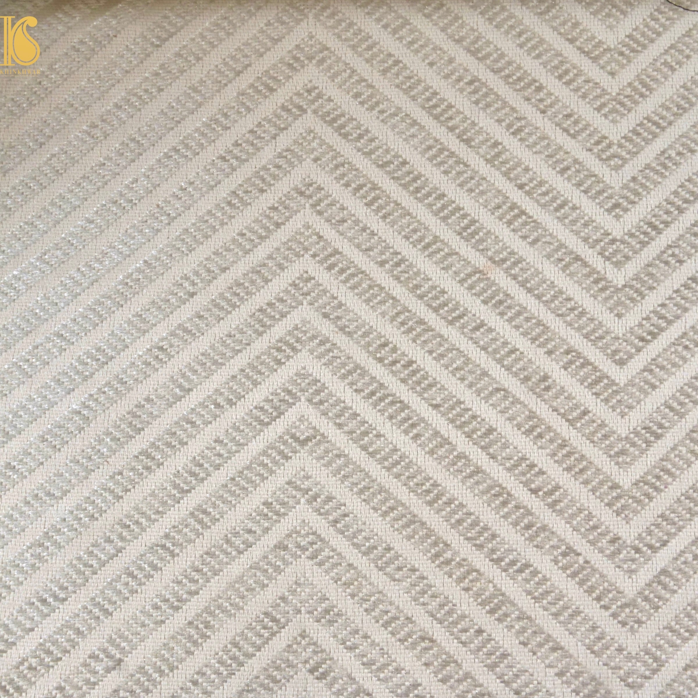 Banarasi Semi Silk Fabric Gold &amp; Silver