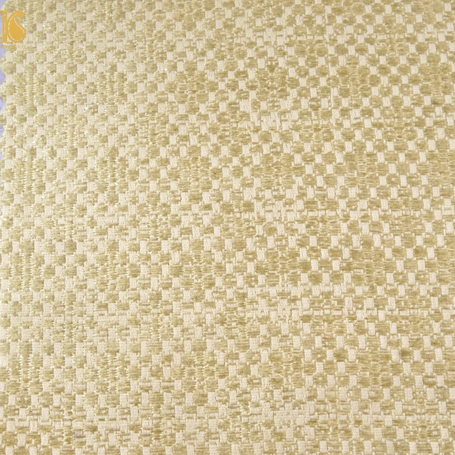 Banarasi Semi Silk Fabric Gold &amp; Silver