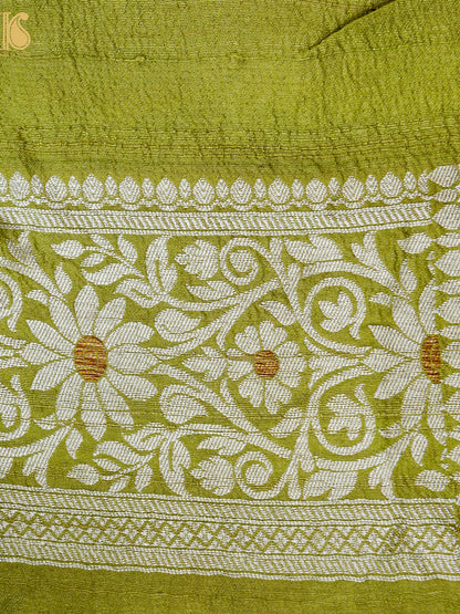 Handloom Banarasi Tussar by Georgette Silk Saree