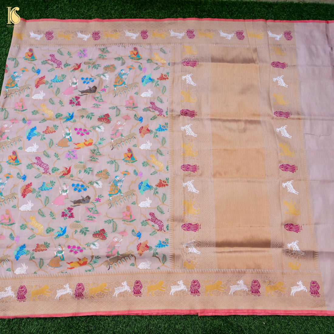 Tissue by Katan Silk Handwoven Banarasi Shikargah Saree