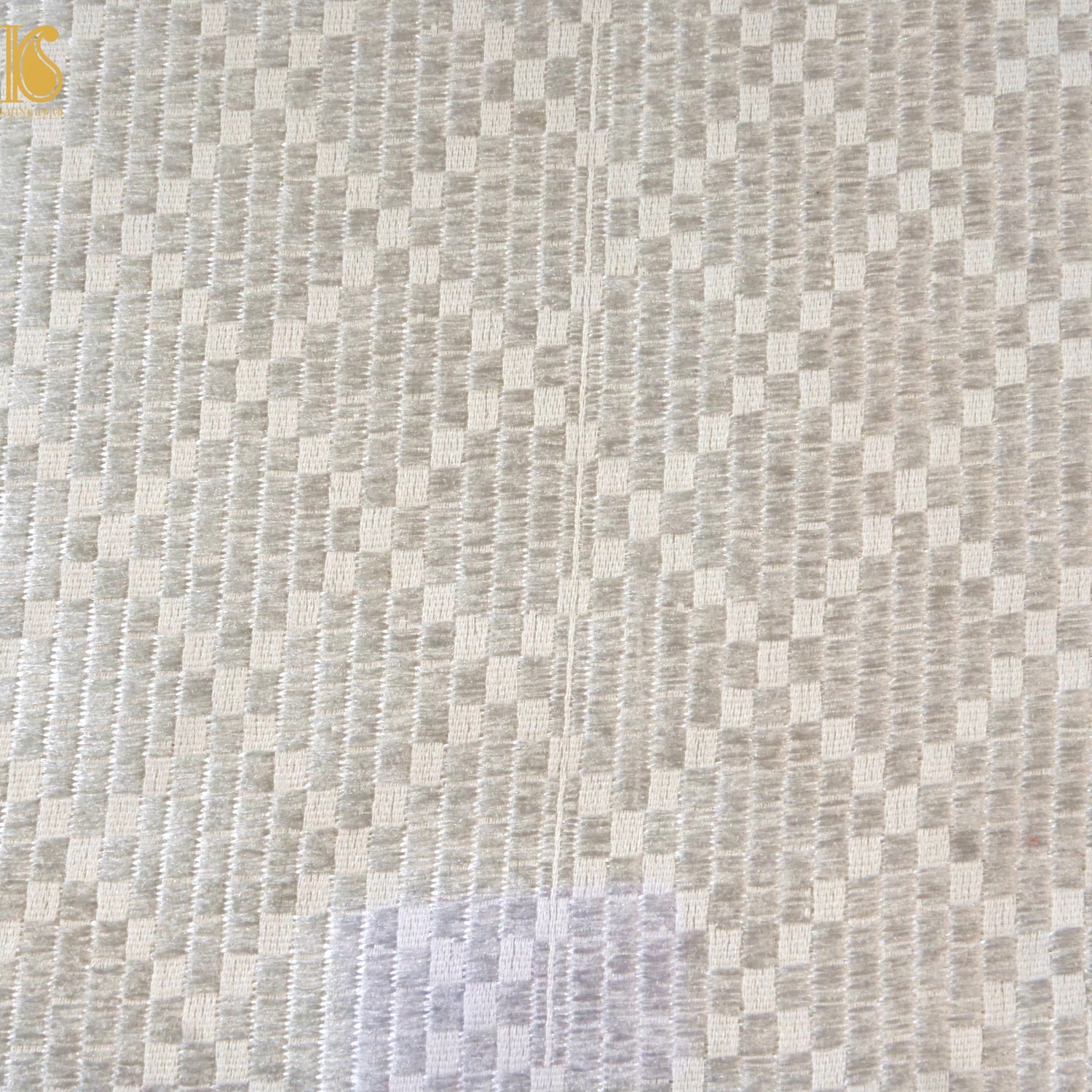 Banarasi Semi Silk Fabric Gold &amp; Silver