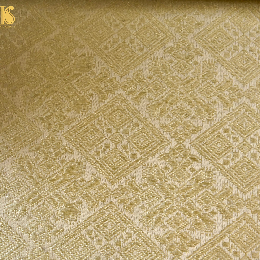 Banarasi Semi Silk Fabric Gold &amp; Silver