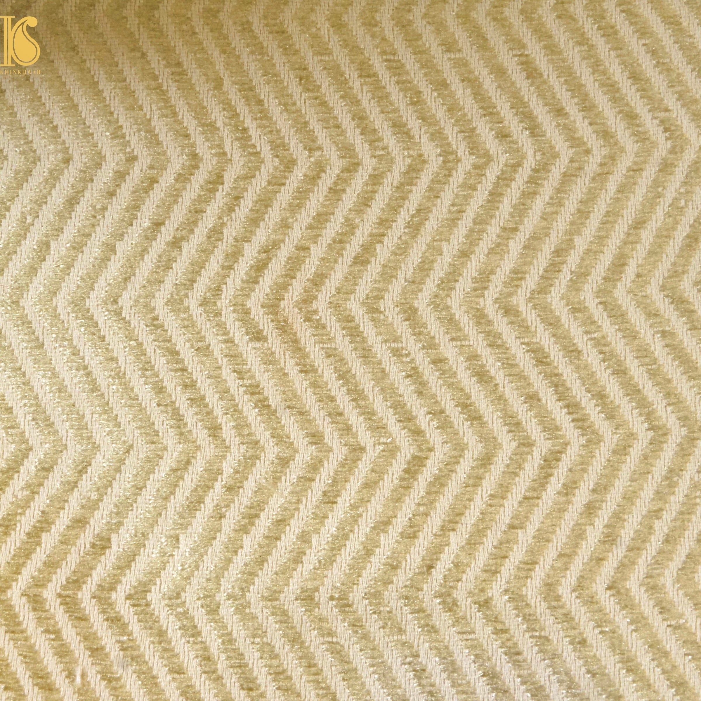 Banarasi Semi Silk Fabric Gold &amp; Silver