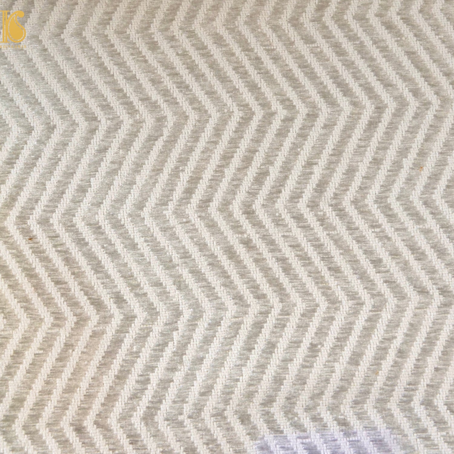 Banarasi Semi Silk Fabric Gold &amp; Silver