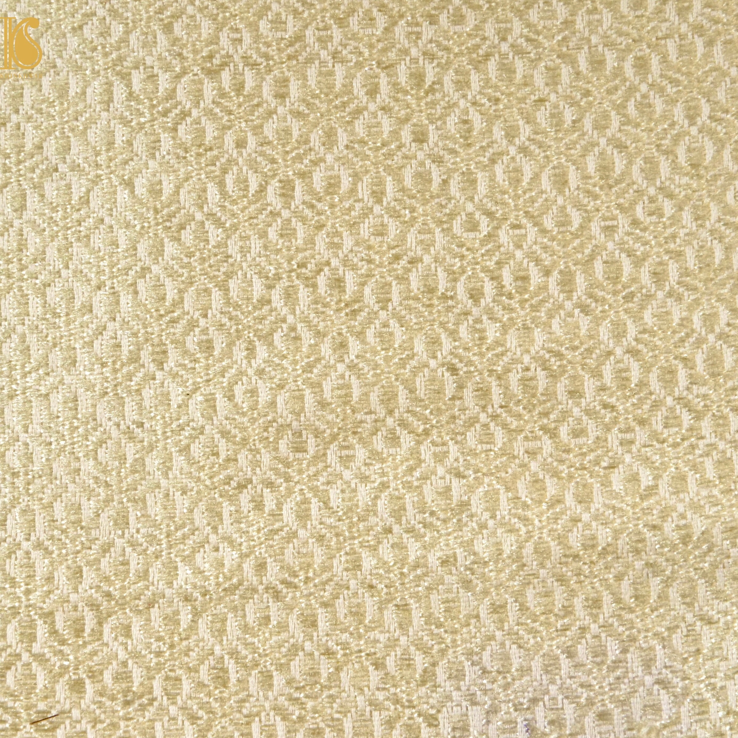 Banarasi Semi Silk Fabric Gold &amp; Silver