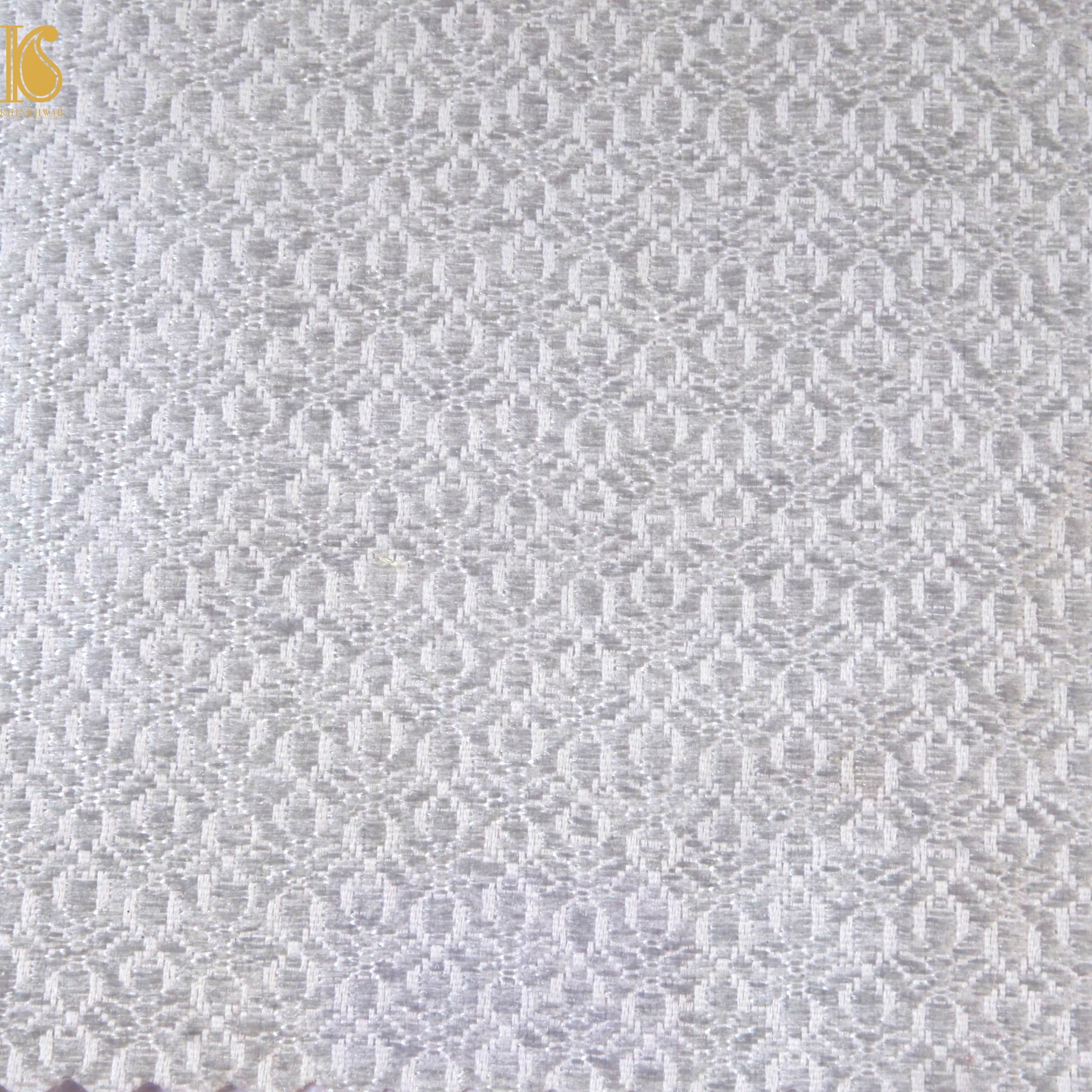 Banarasi Semi Silk Fabric Gold &amp; Silver