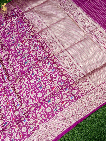 Handwoven Banarasi Katan Silk Shikargah Dupatta
