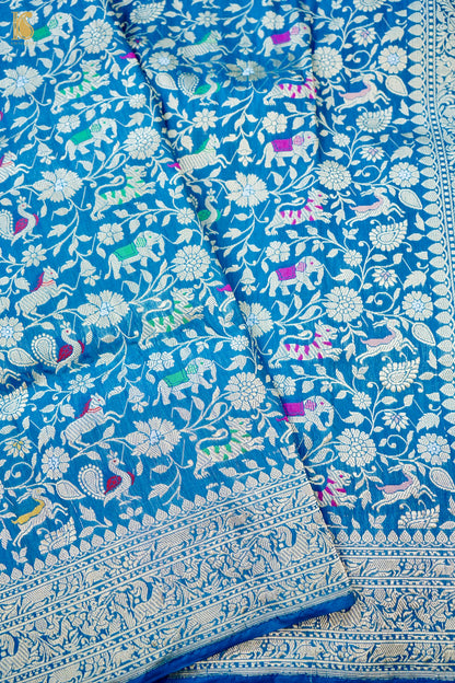 Handloom Banarasi Katan Shikargah Saree