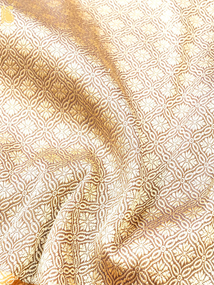 Handloom Banarasi Pure Kora Kadwa Meenakari Saree