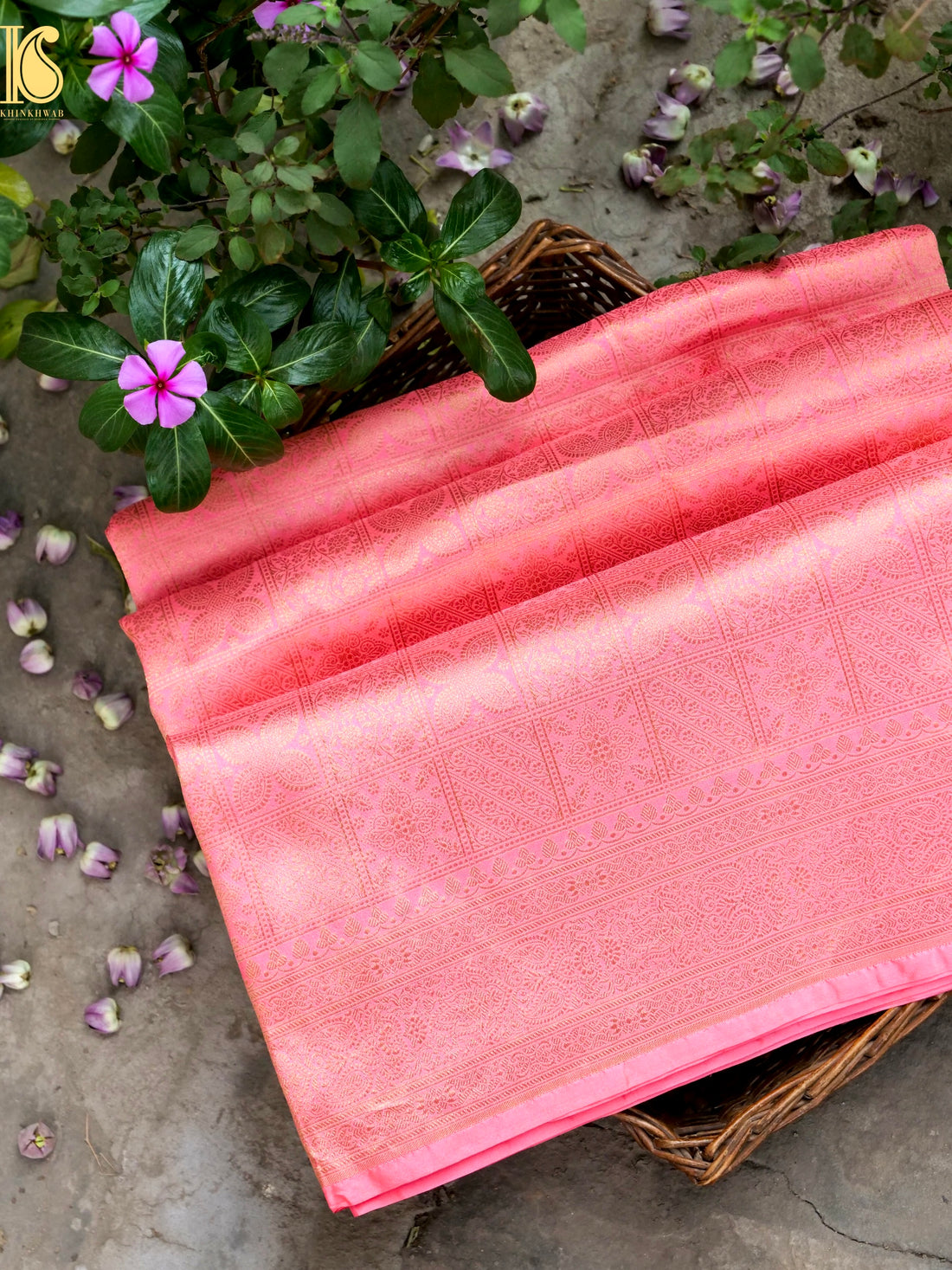 Handloom Banarasi Katan Silk Zari Tanchoi Saree