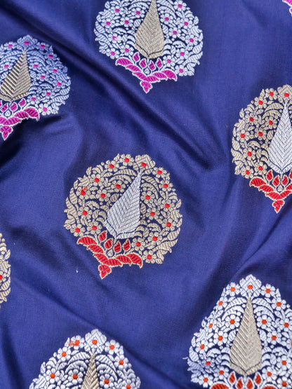 Banarasi Handwoven Katan SIlk Kadwa Mor Saree