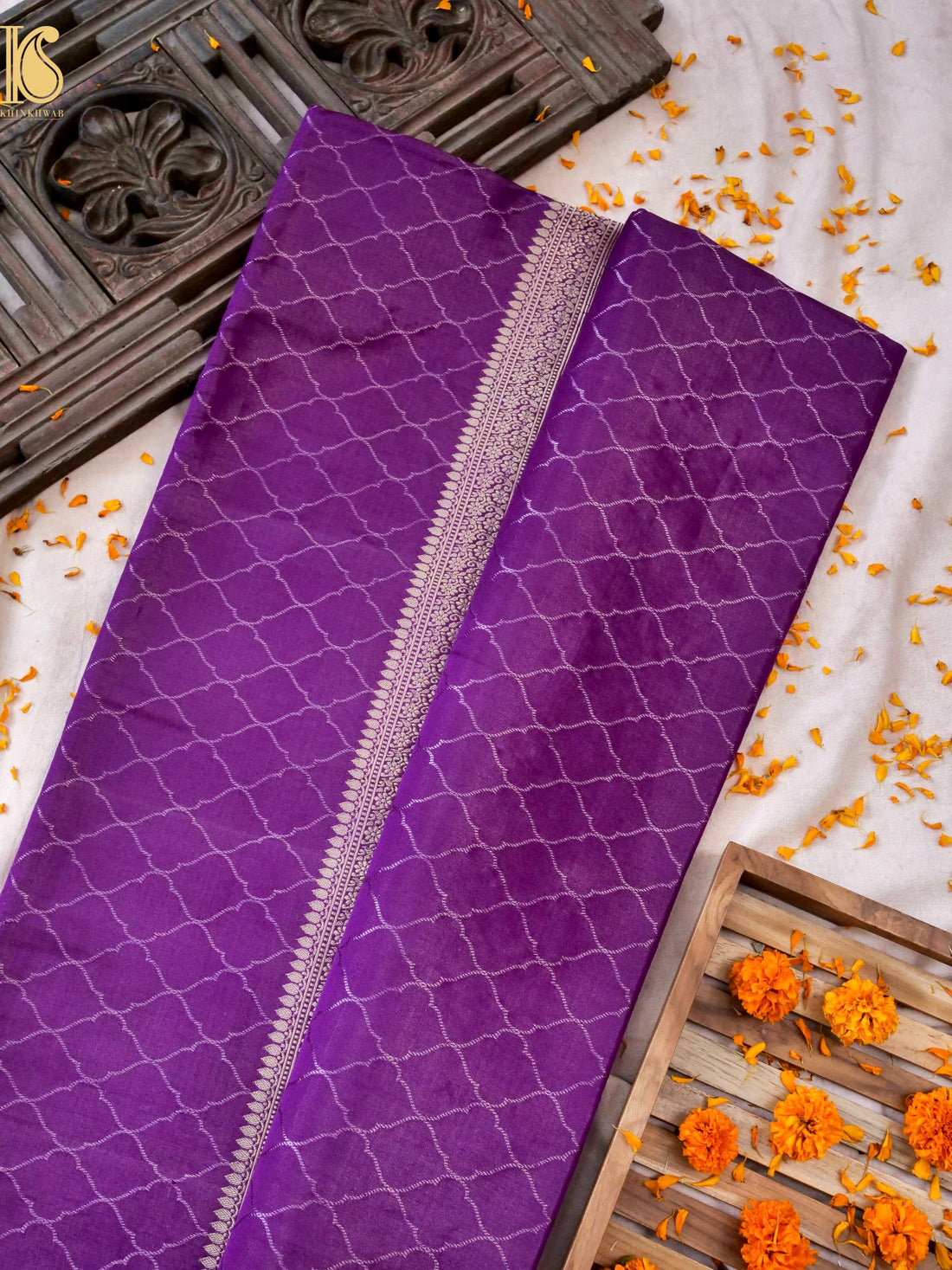 Handwoven Pure Mashru Satin Silk Tanchoi Banarasi Saree
