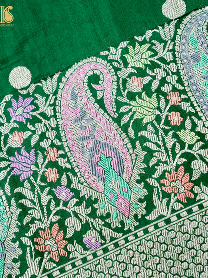 Handloom Banarasi Tussar by Georgette Silk Saree