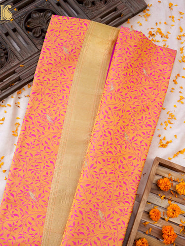 Handwoven Pure Mashru Satin Silk Tanchoi Banarasi Saree