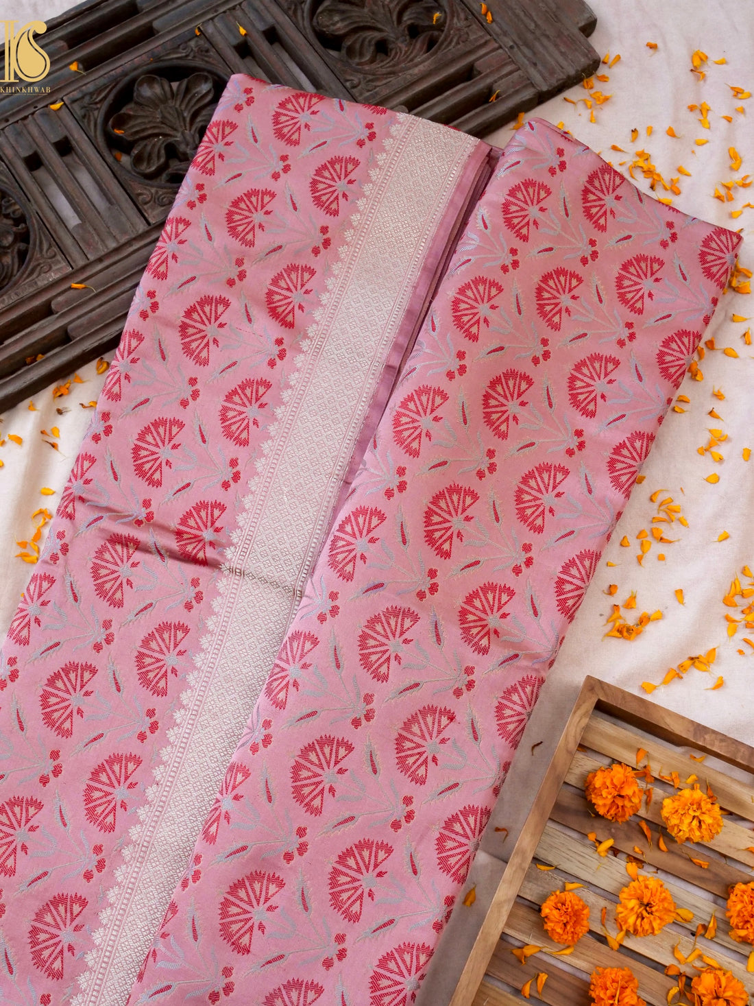 Handwoven Pure Mashru Satin Silk Tanchoi Banarasi Saree