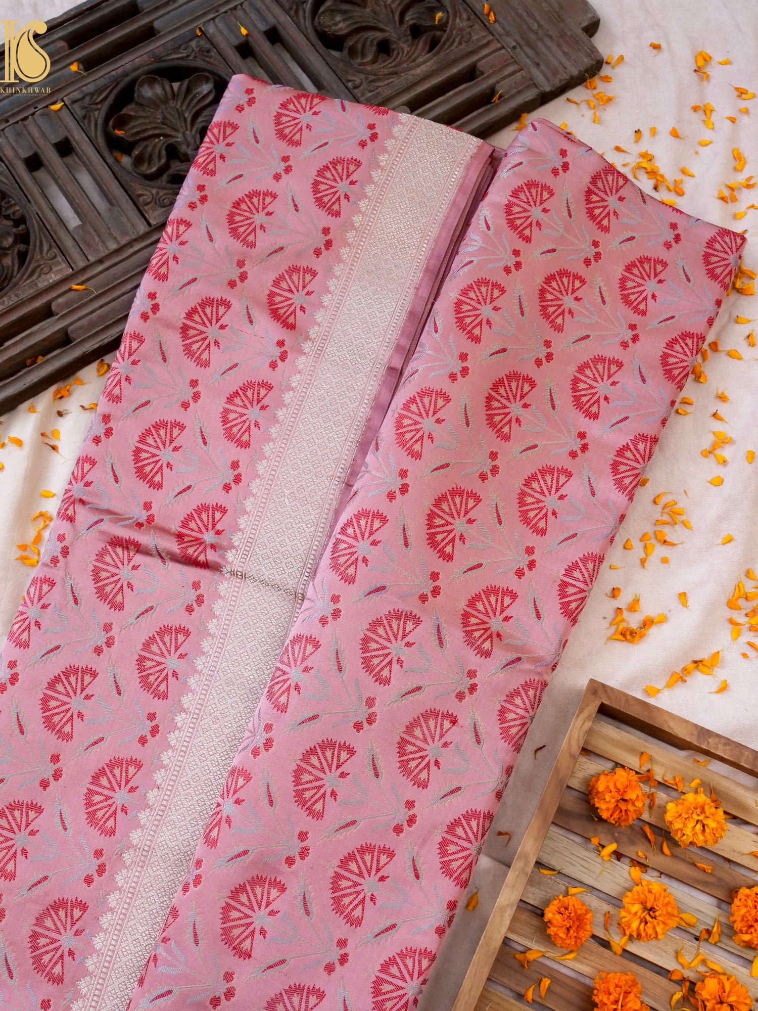 Handwoven Pure Mashru Satin Silk Tanchoi Banarasi Saree