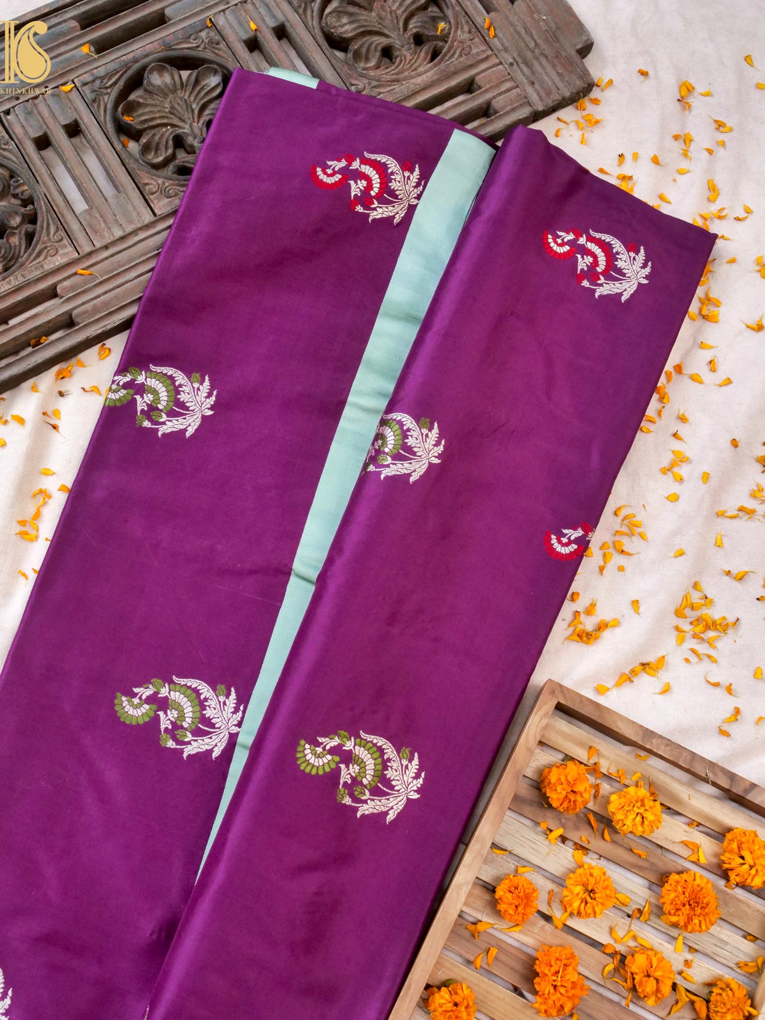 Handwoven Pure Mashru Silk Kadwa Banarasi Saree