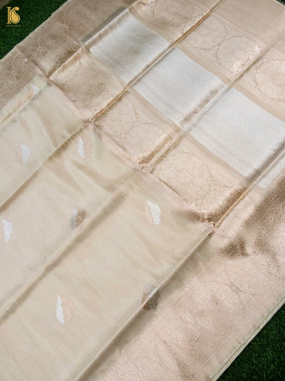 Handloom Banarasi Pure Silk Tissue Kadwa Ektara Saree