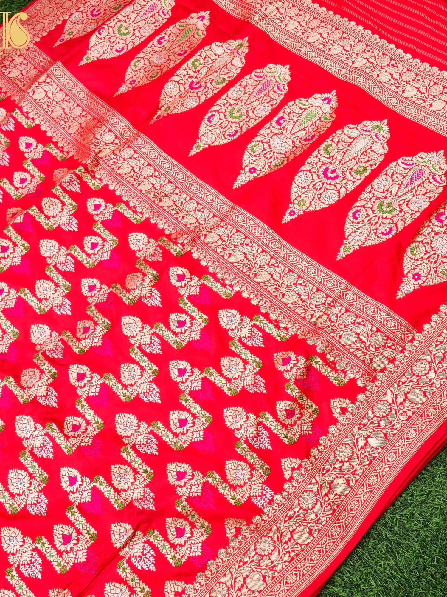 Banarasi Handloom Pure Katan Silk Kadwa Saree