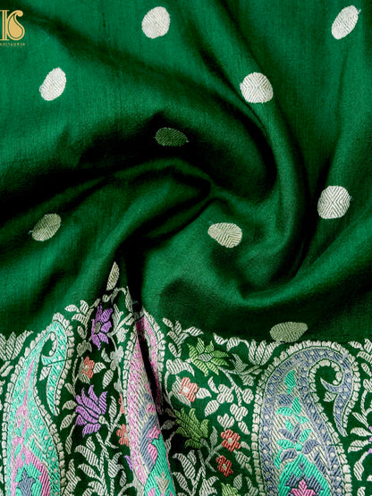 Handloom Banarasi Tussar by Georgette Silk Saree