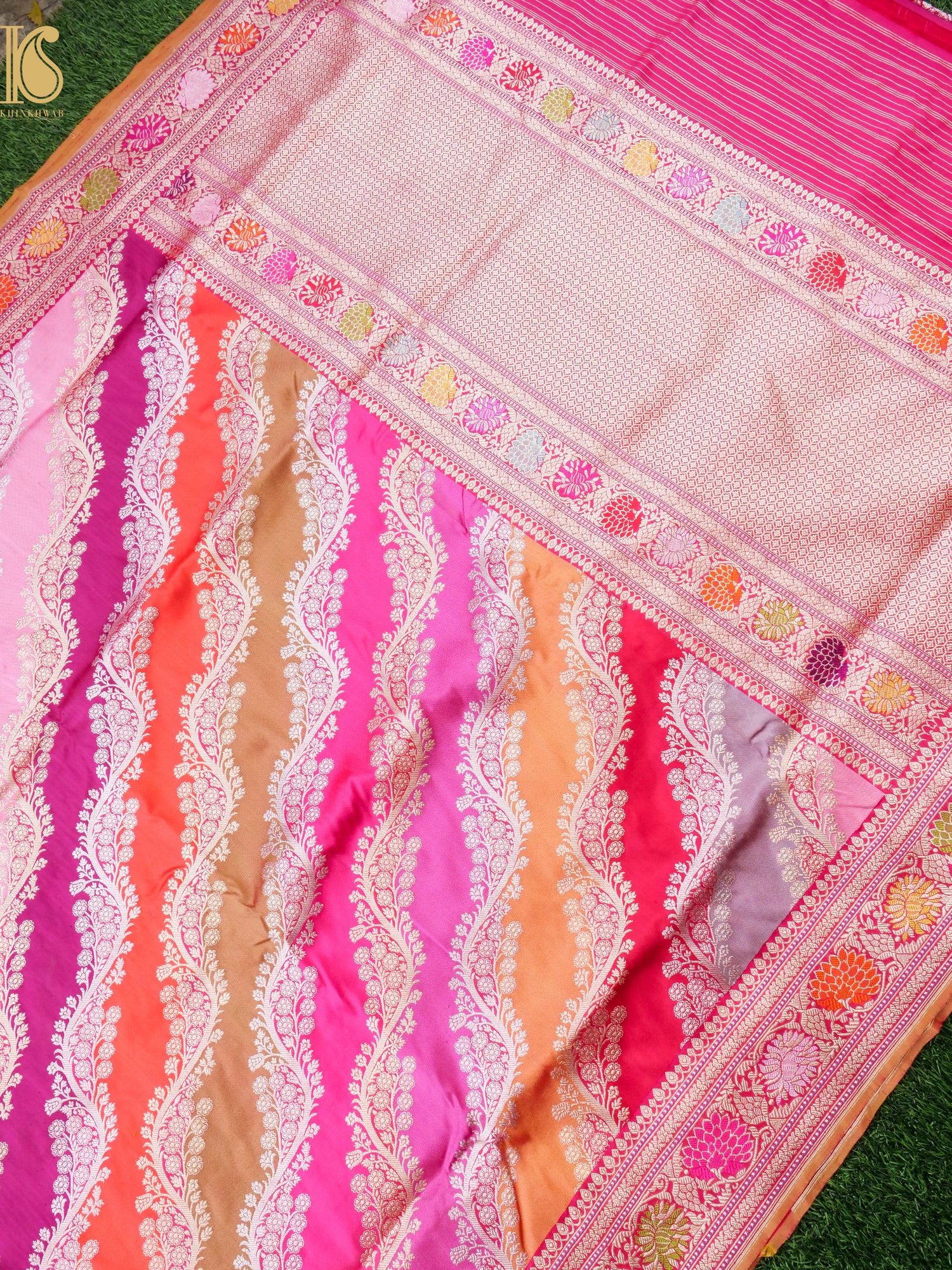 Handloom Banarasi Kadwa Rangkat Silk Saree