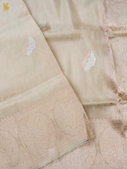 Handloom Banarasi Pure Silk Tissue Kadwa Ektara Saree