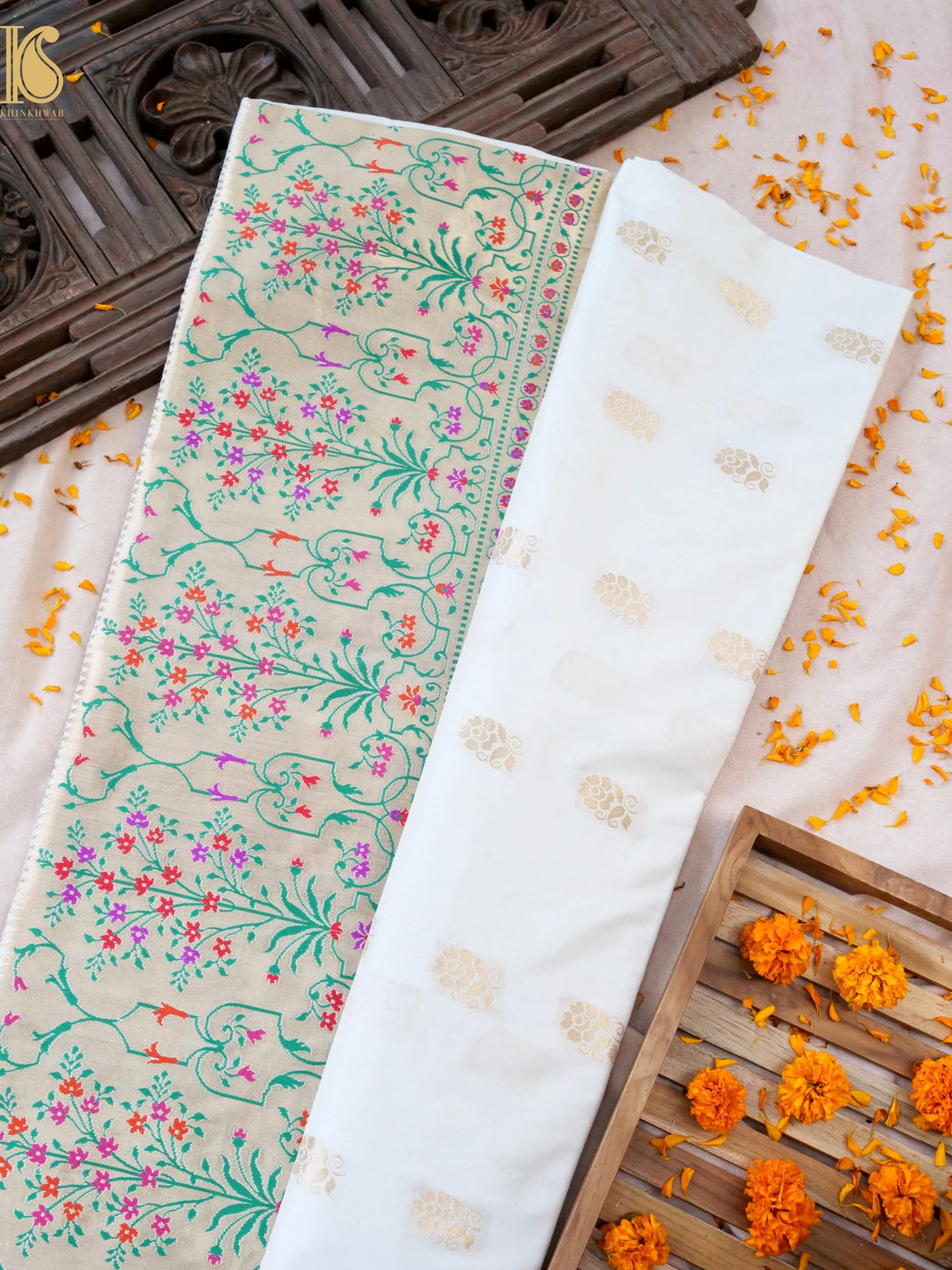 Handloom Banarasi Pure Katan Silk Kadwa Saree