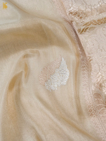 Handloom Banarasi Pure Silk Tissue Kadwa Ektara Saree