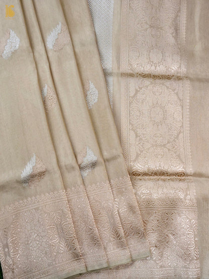 Handloom Banarasi Pure Silk Tissue Kadwa Ektara Saree