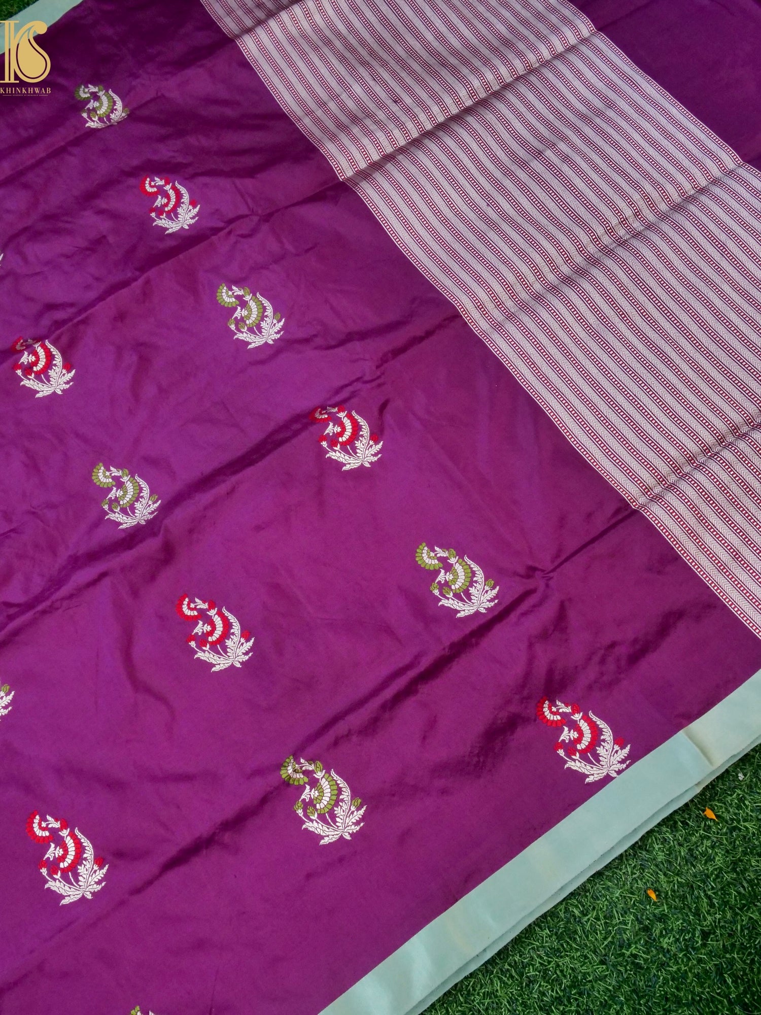 Handwoven Pure Mashru Silk Kadwa Banarasi Saree