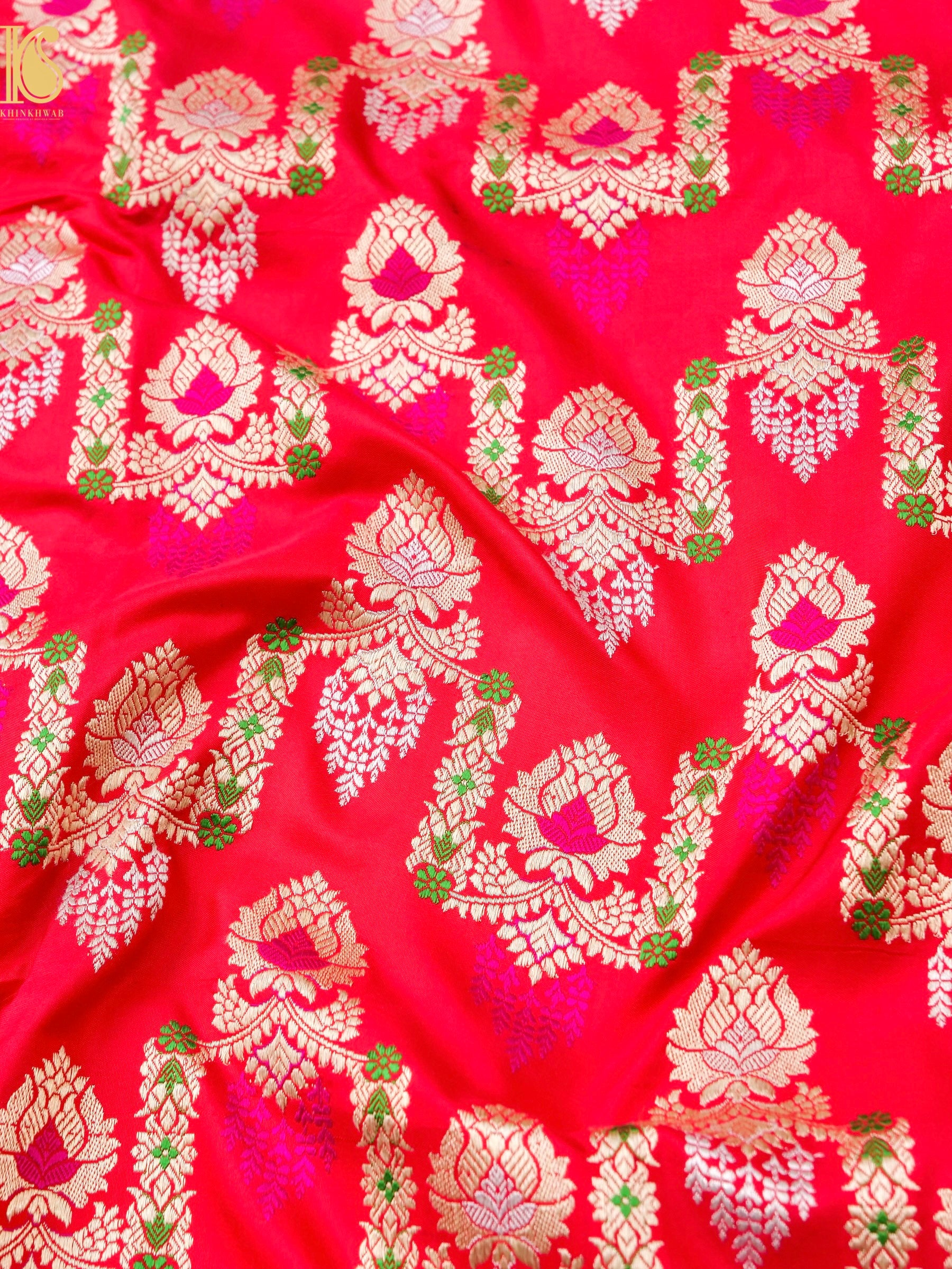 Banarasi Handloom Pure Katan Silk Kadwa Saree