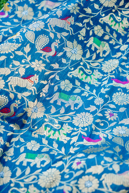 Handloom Banarasi Katan Shikargah Saree