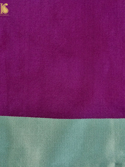 Handwoven Pure Mashru Silk Kadwa Banarasi Saree