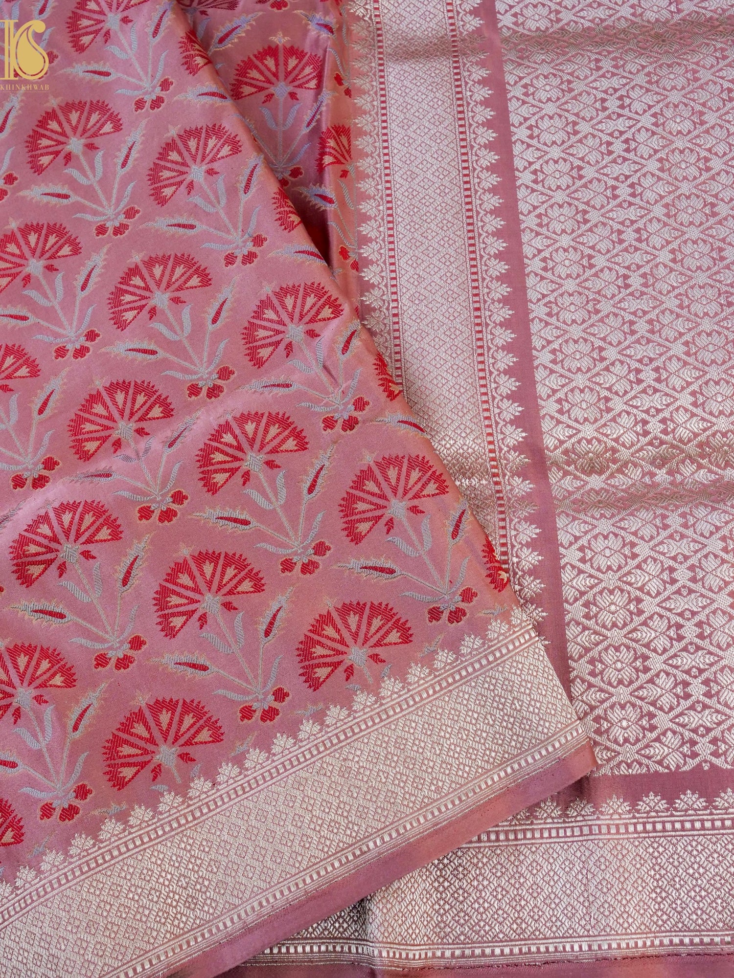 Handwoven Pure Mashru Satin Silk Tanchoi Banarasi Saree