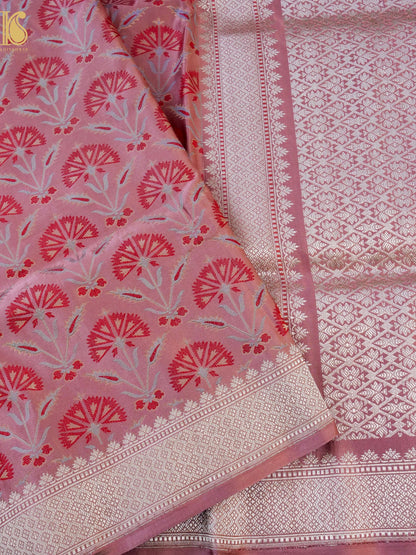 Handwoven Pure Mashru Satin Silk Tanchoi Banarasi Saree