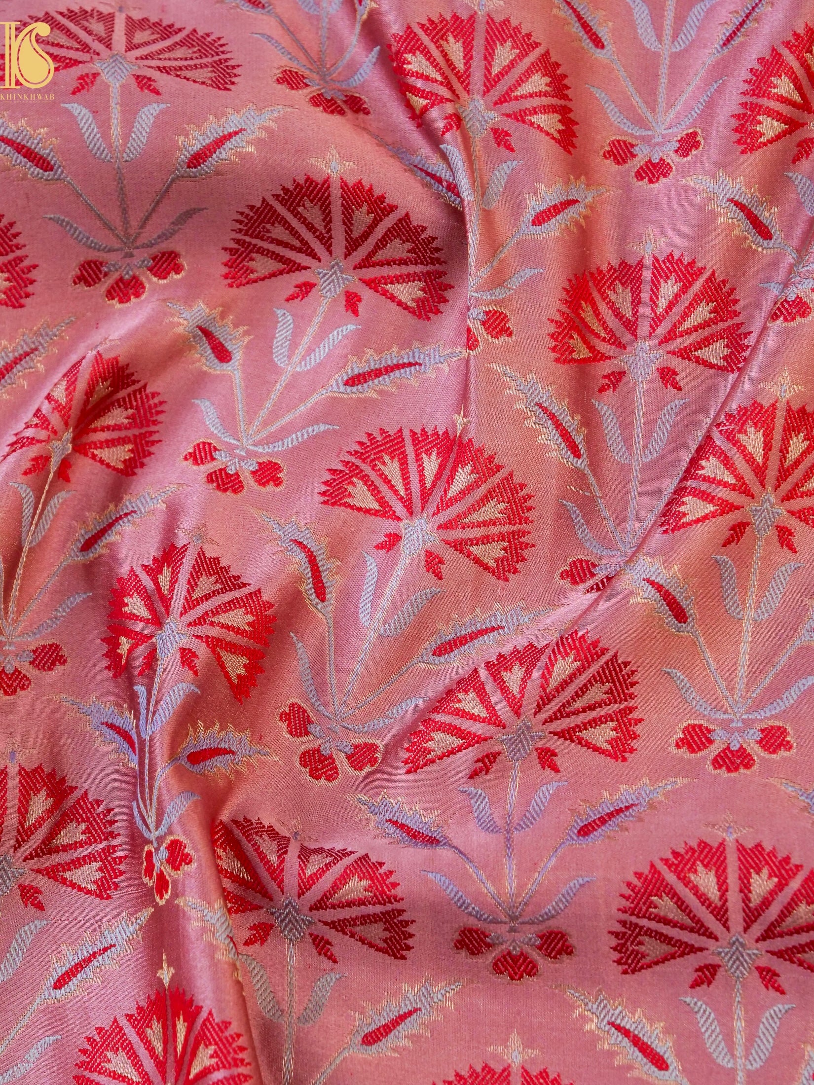 Handwoven Pure Mashru Satin Silk Tanchoi Banarasi Saree