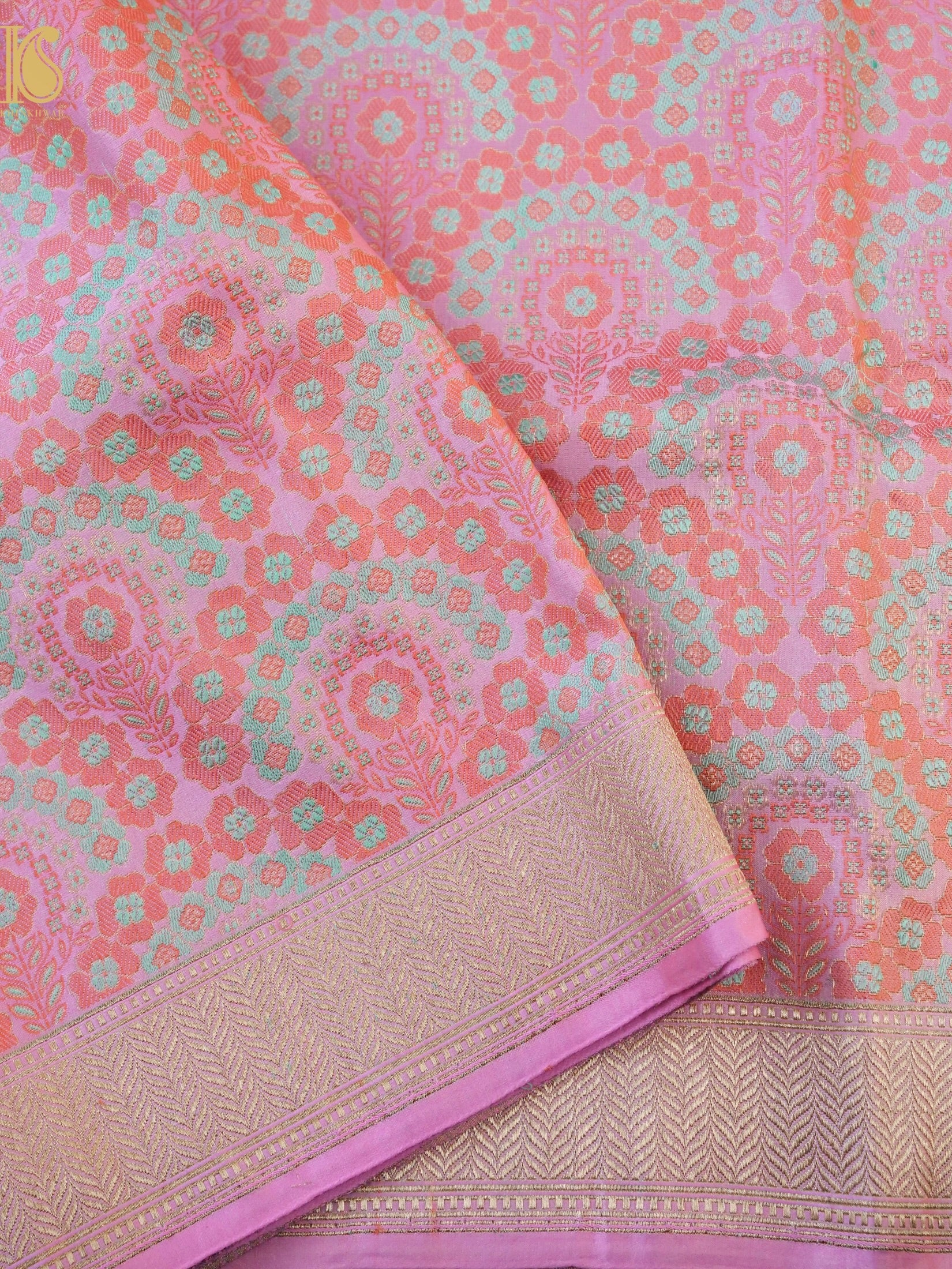 Handwoven Pure Mashru Satin Silk Tanchoi Banarasi Saree