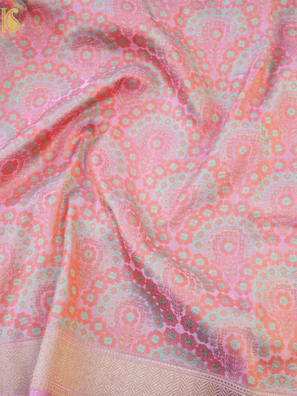 Handwoven Pure Mashru Satin Silk Tanchoi Banarasi Saree