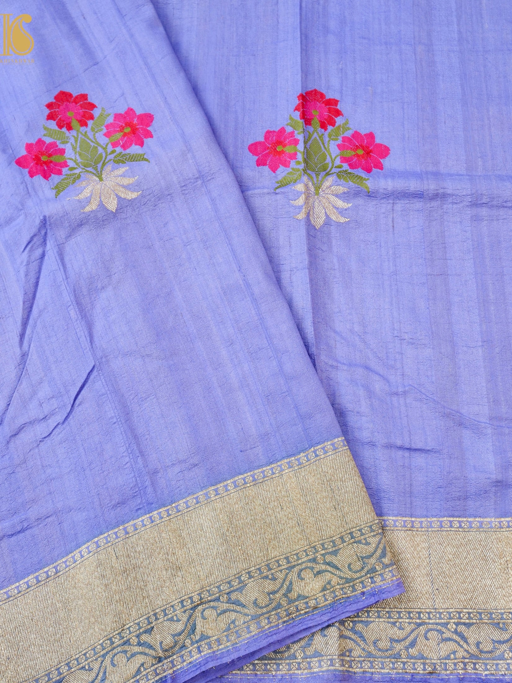 Handloom Banarasi Tussar by Georgette Silk Saree