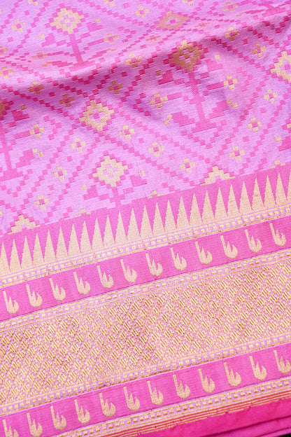 Handwoven Banarasi Katan Silk Patola Saree