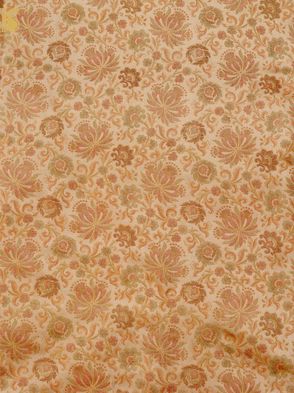 Handloom Banarasi Guldaudi Tanchoi Silk Fabric