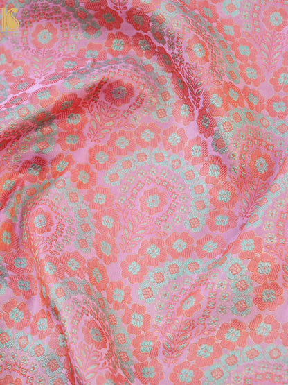 Handwoven Pure Mashru Satin Silk Tanchoi Banarasi Saree