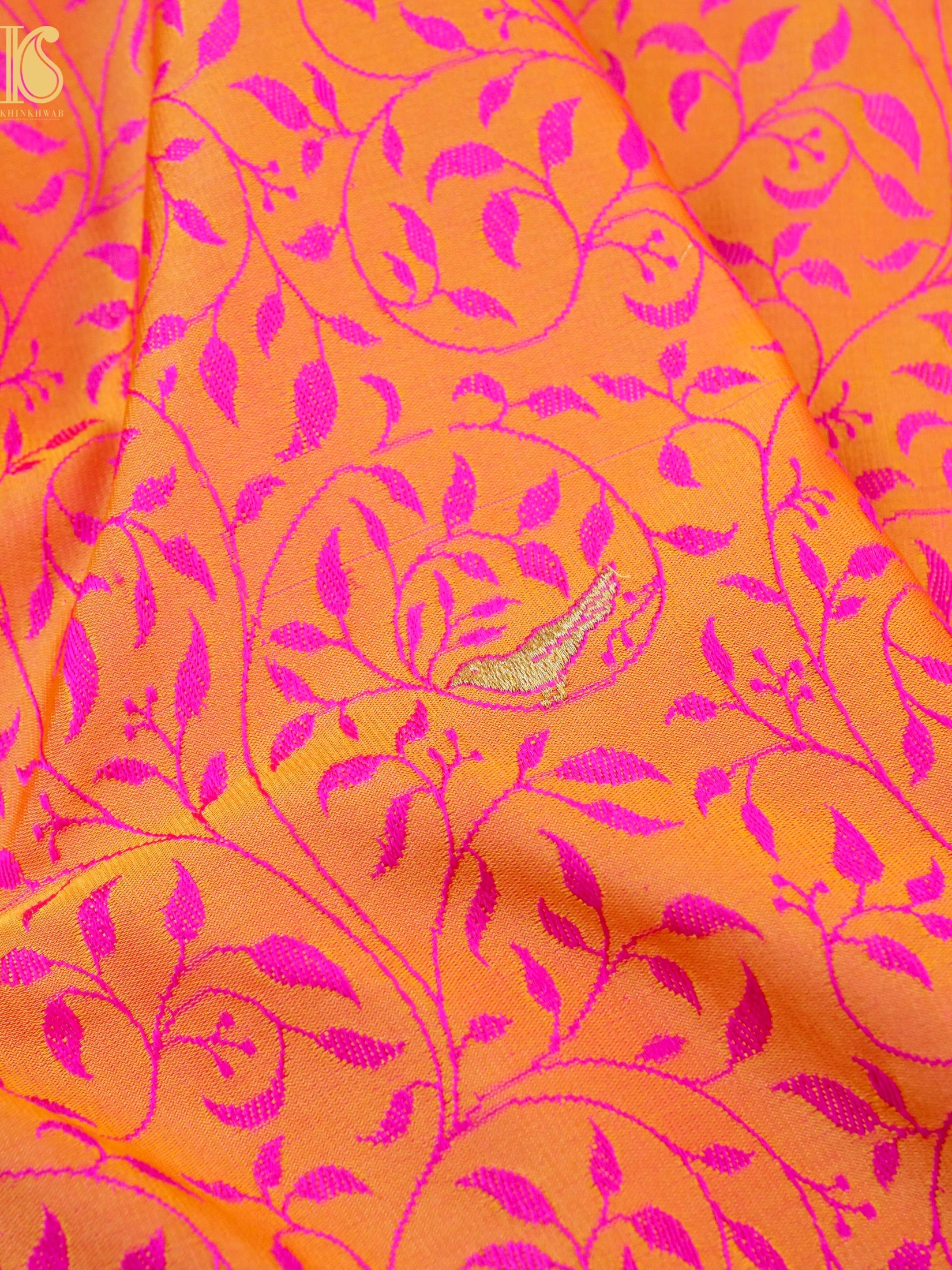 Handwoven Pure Mashru Satin Silk Tanchoi Banarasi Saree