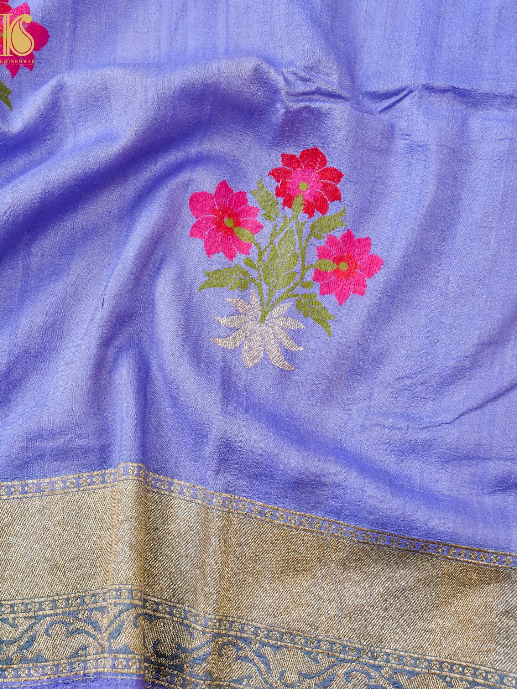 Handloom Banarasi Tussar by Georgette Silk Saree