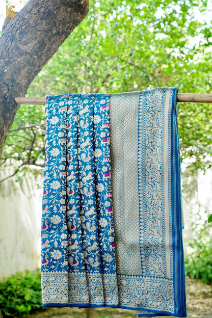 Handloom Banarasi Katan Shikargah Saree