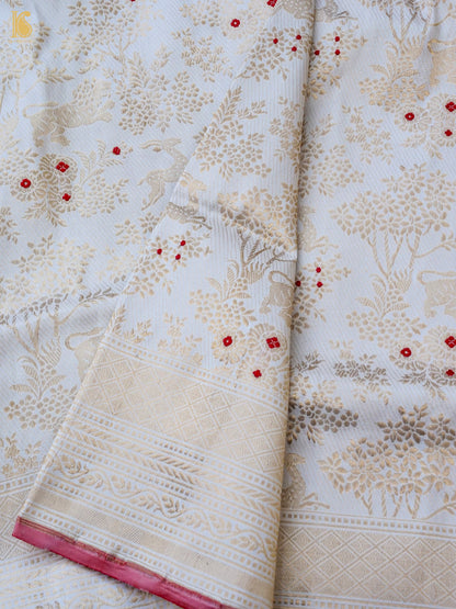 Handloom Banarasi Katan Silk Shikargah Jungle Saree