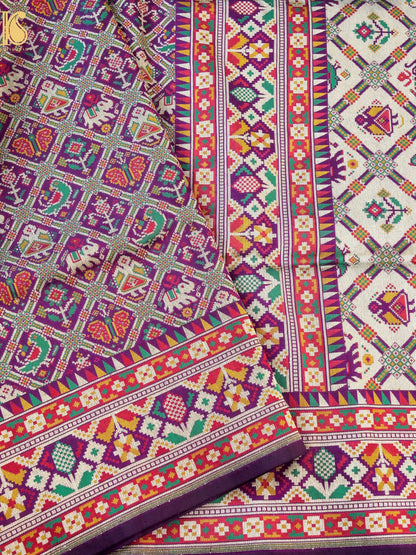 Handwoven Banarasi Katan Silk Patola Saree - Khinkhwab